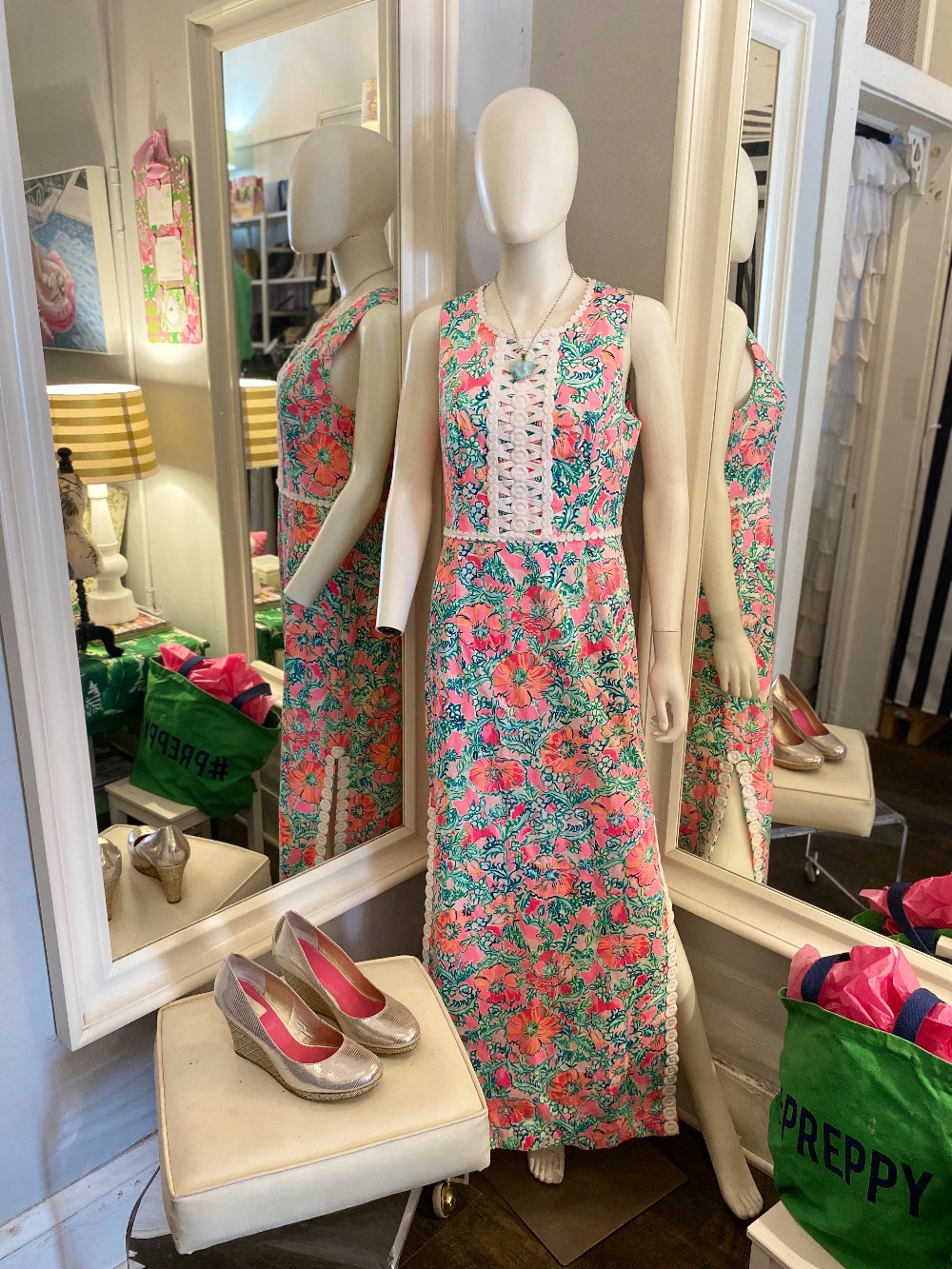 Lilly Pulitzer Ashler maxi shift dress size 8