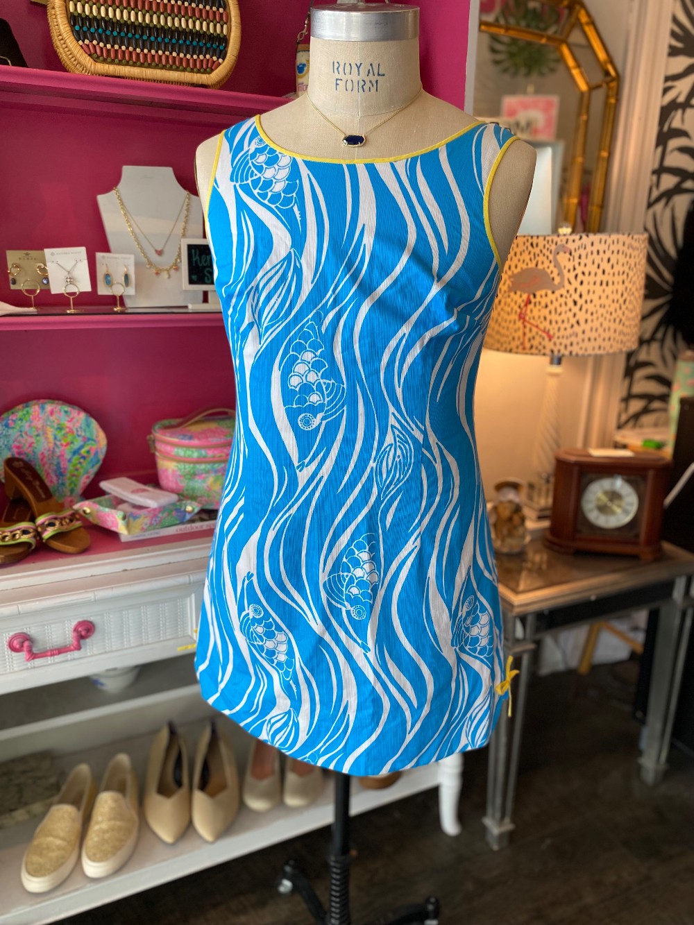 Lilly Pulitzer Joe Fish Delia shift dress size 14 NWT