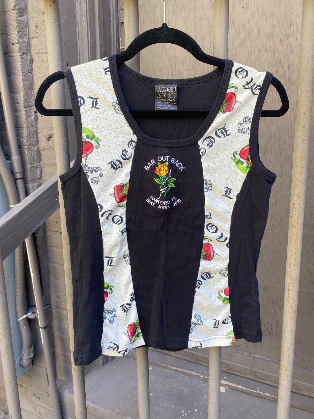 Tattooed In Black Biker T size Large