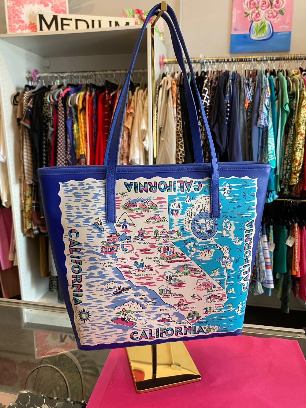 Talbots blue California tote