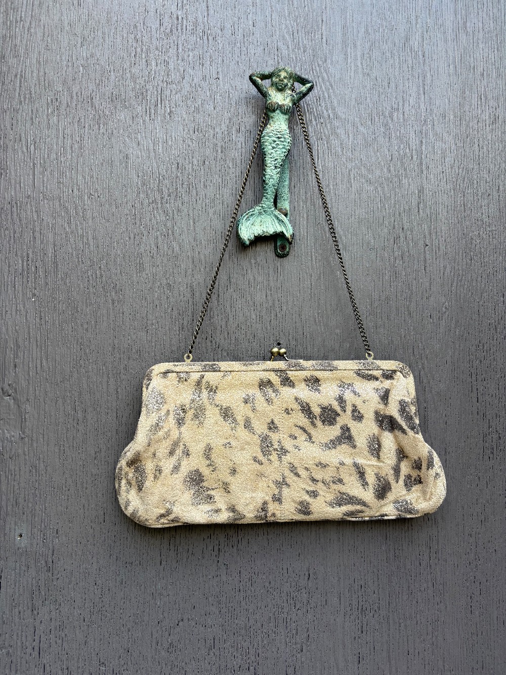 HOBO animal print clutch/shoulder bag