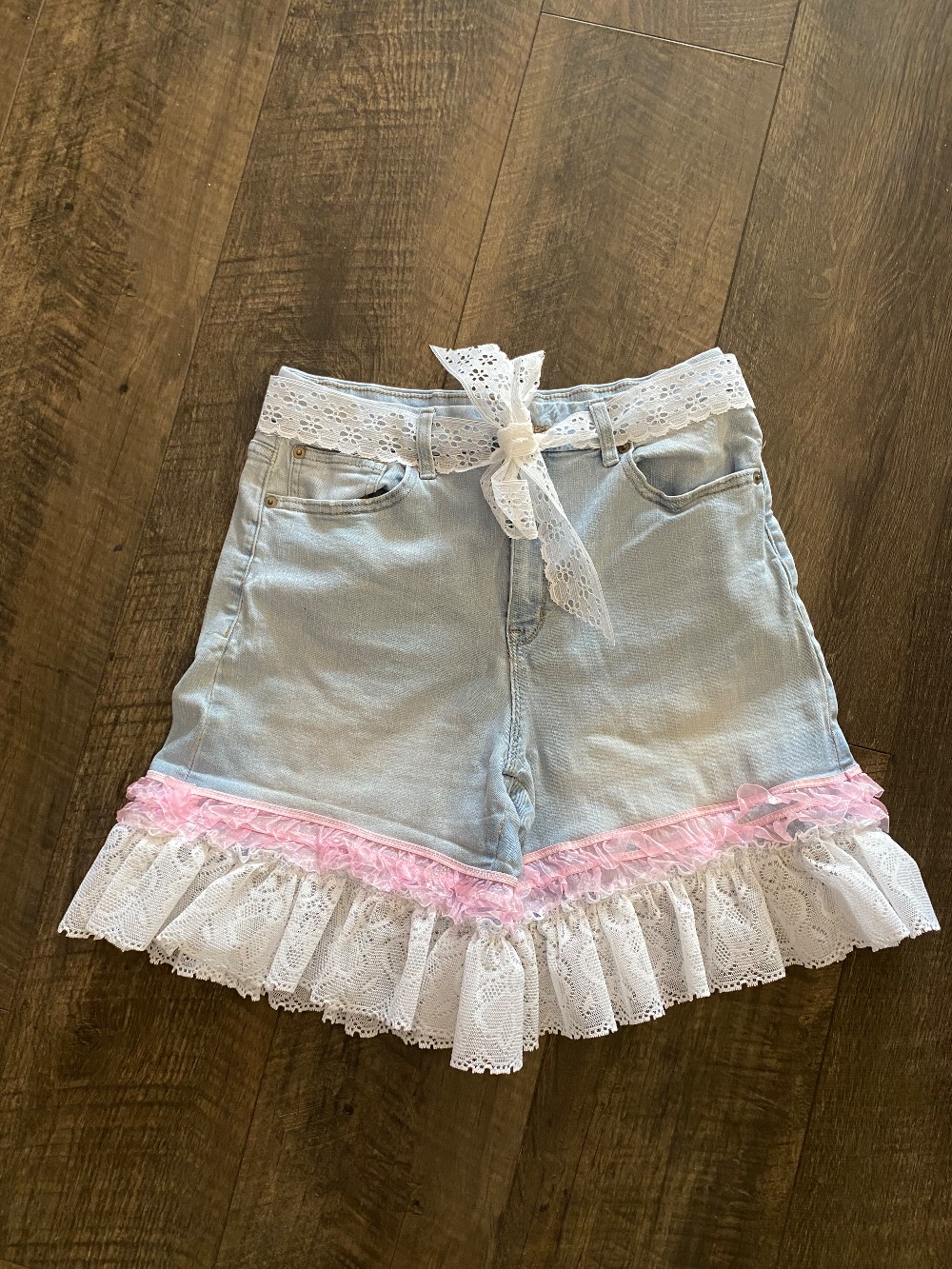Custom denim shorts size M