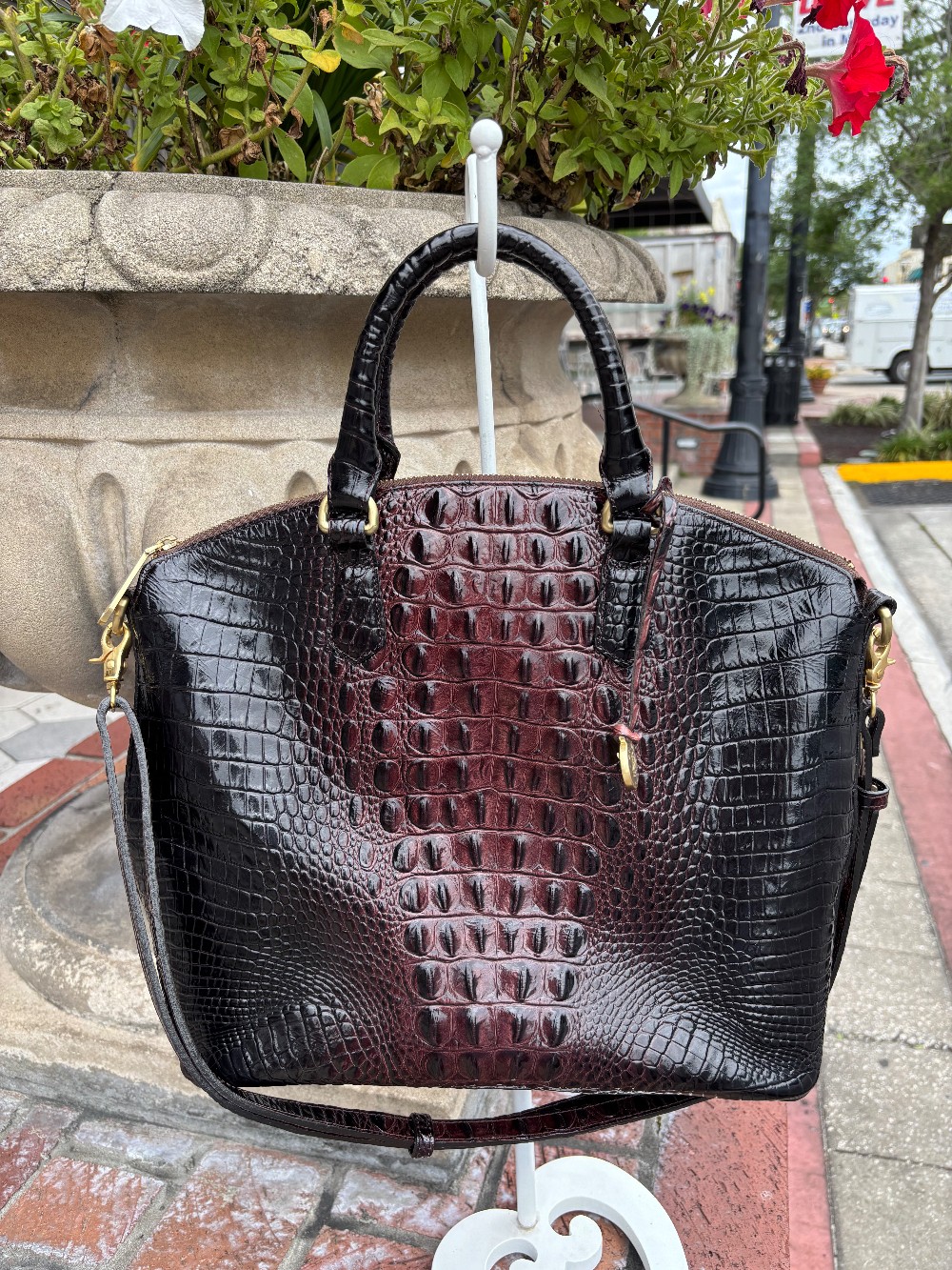 Brahmin Katie Melbourne Bag in dark brown