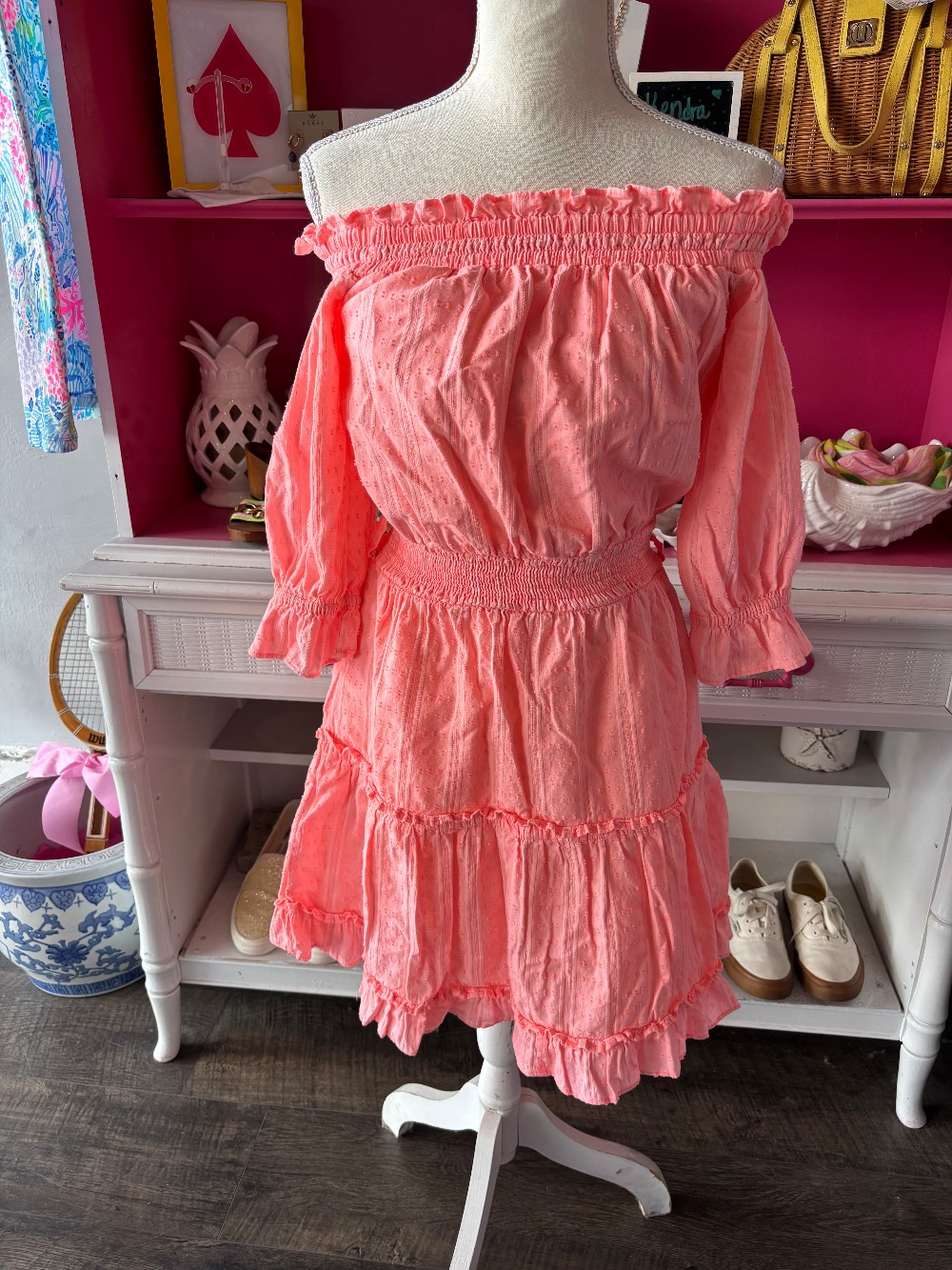 Lilly Pulitzer Louisa off shoulder dress size S