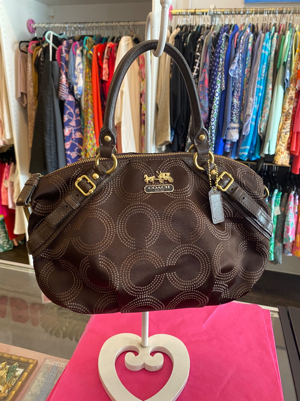 Coach Madison Dotted Op Art Sophia bag