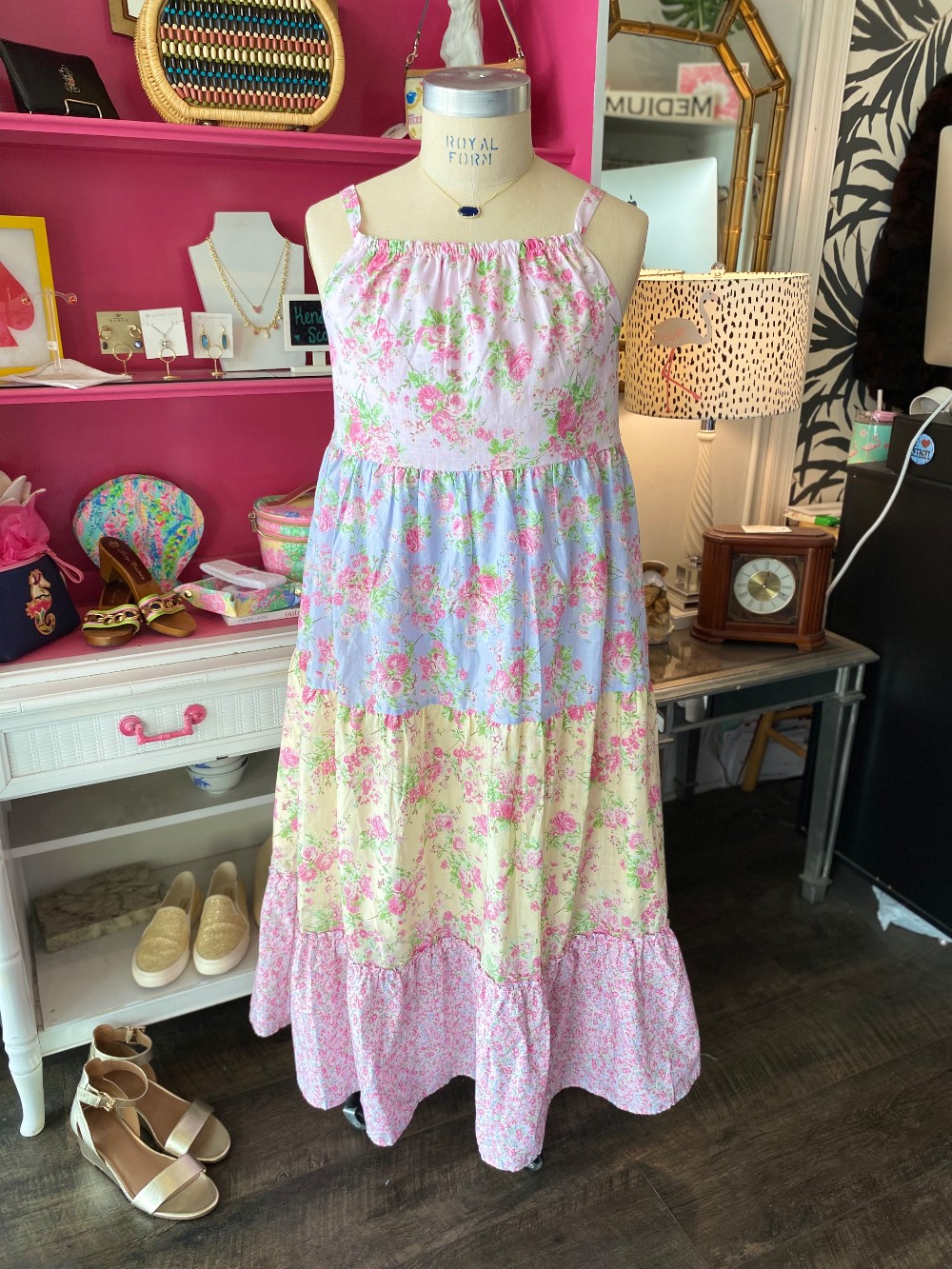 Simply Shabby Chic tired floral maxi dress size XL