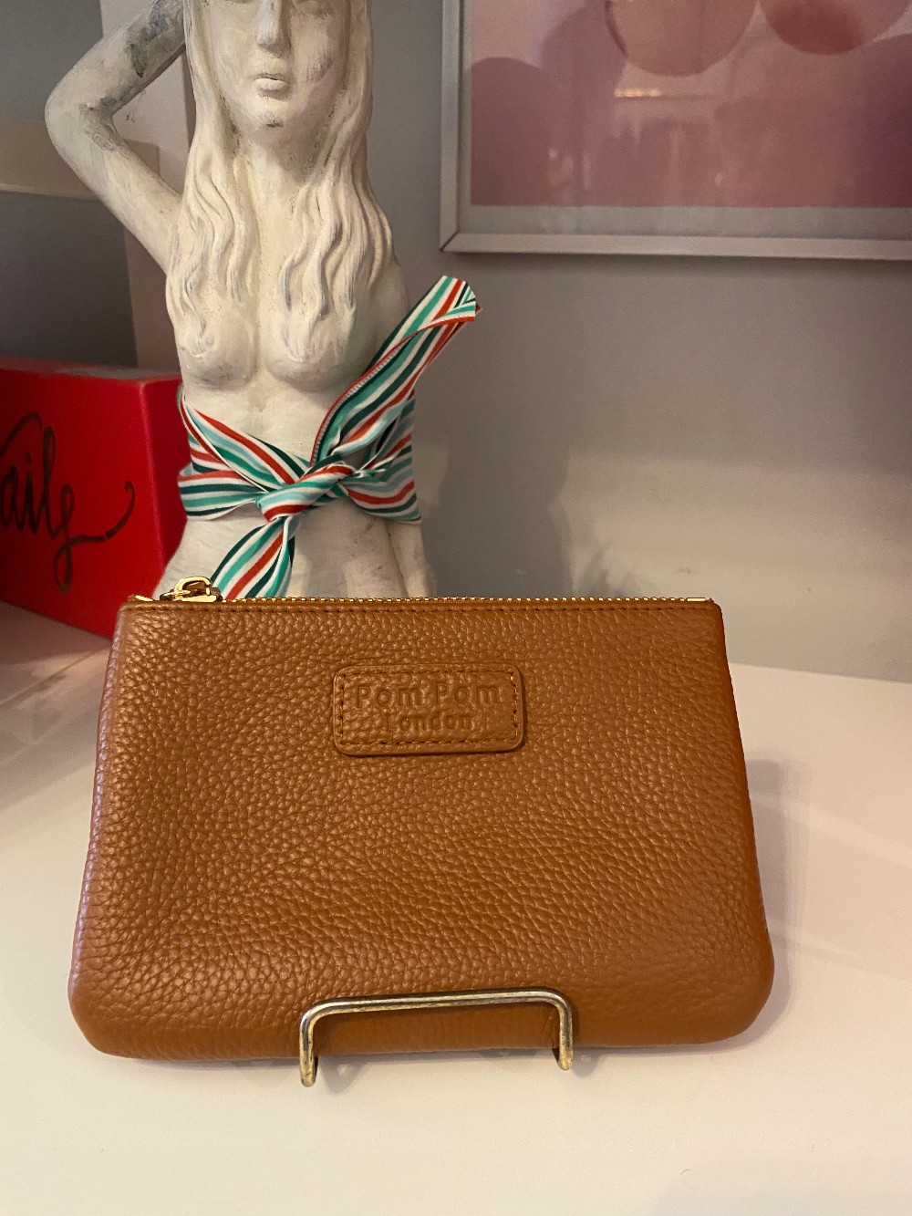 Pom Pom London pebbled change purse