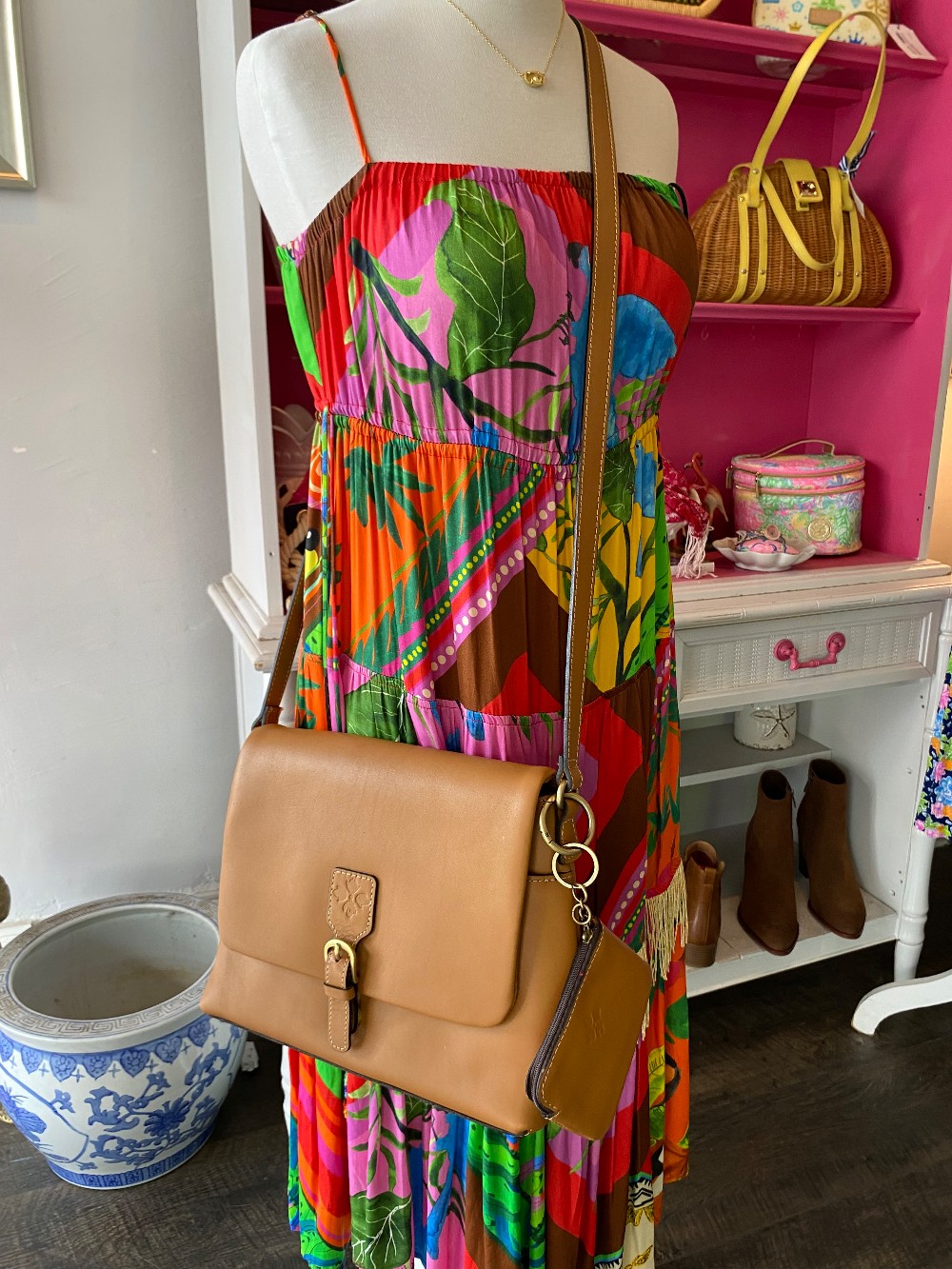 Patricia Nash Mili leather medium flap crossbody