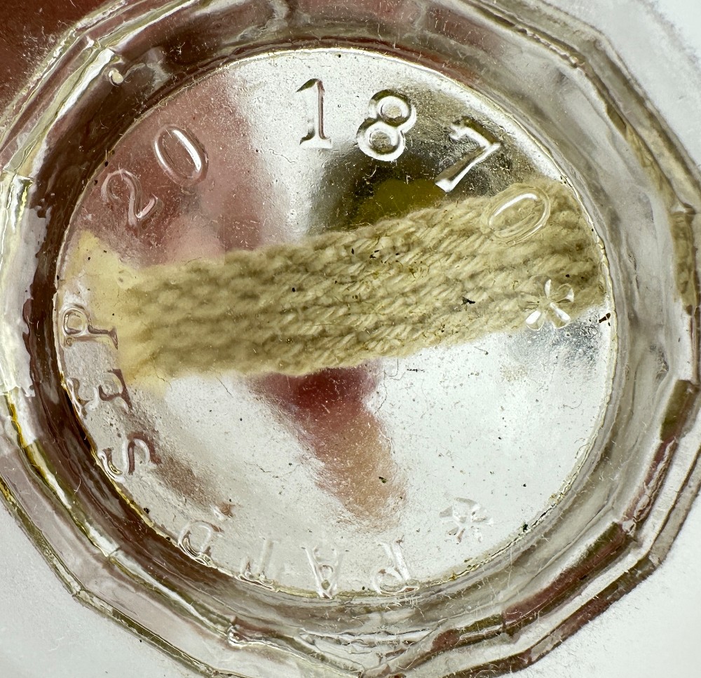 Antique Scovill Clear Glass Finger Oil Lamp