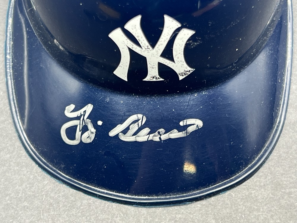 Unknown Player Signed Miniature NY Yankees Helmet