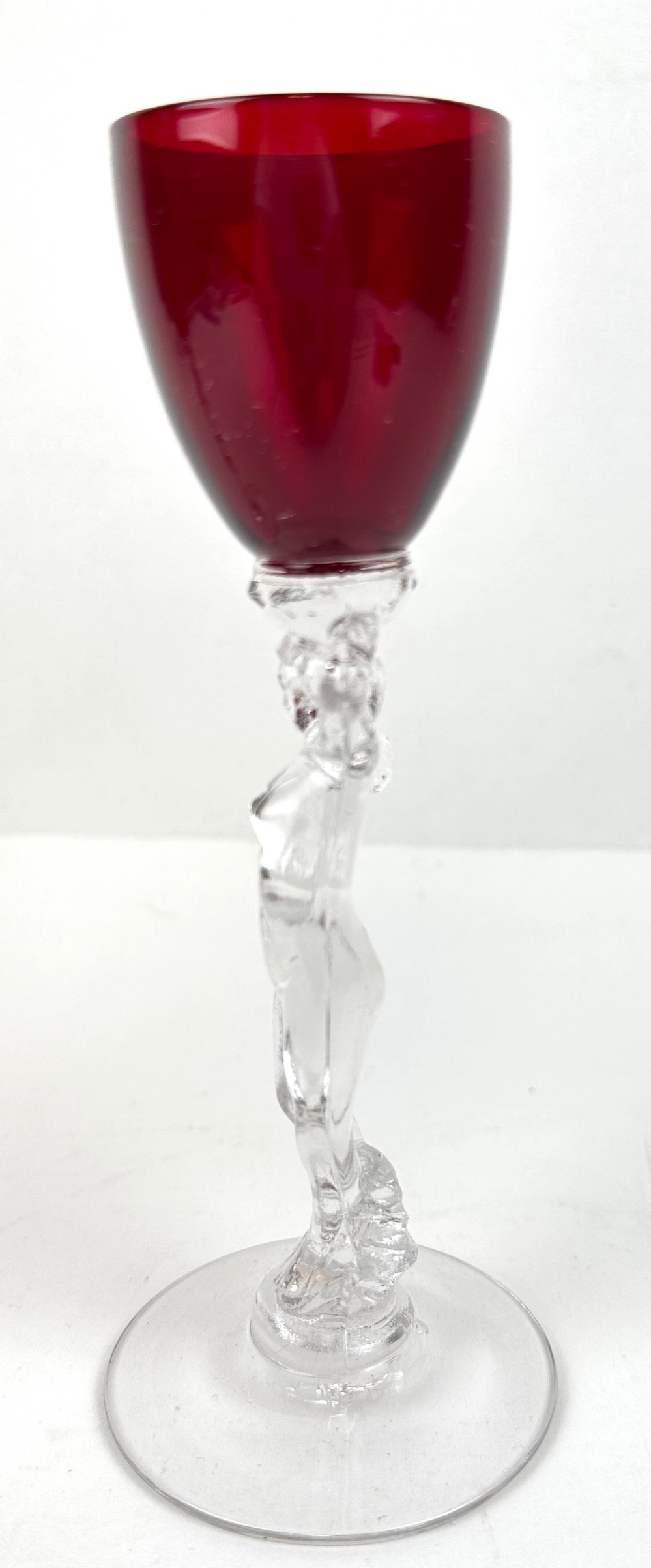 Cambridge Carmen (Red) Nude Stem Brandy / Cordial Glasses 1oz