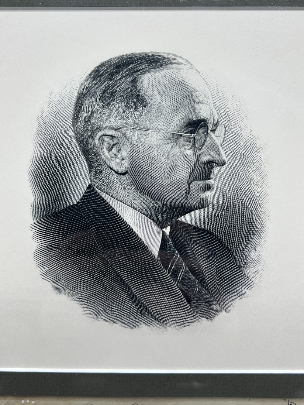 Harry S. Truman Picture and Check to Mrs. C. Reyling, Frame: 12 ⅞” x 15 ⅞” H, R&R Enterprises With COA