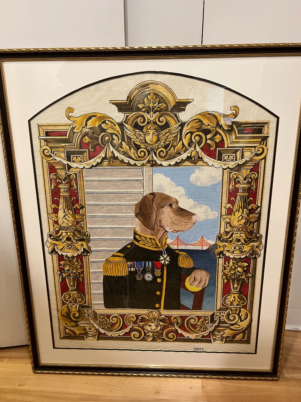 Framed San Francisco Military Pet Portrait Tapestry