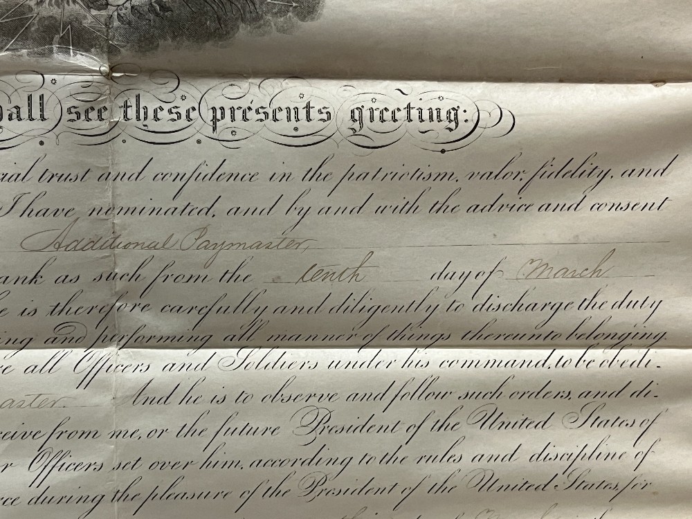Abraham Lincoln Signed Letter, Frame: 24” x 21” Raab Collection With COA