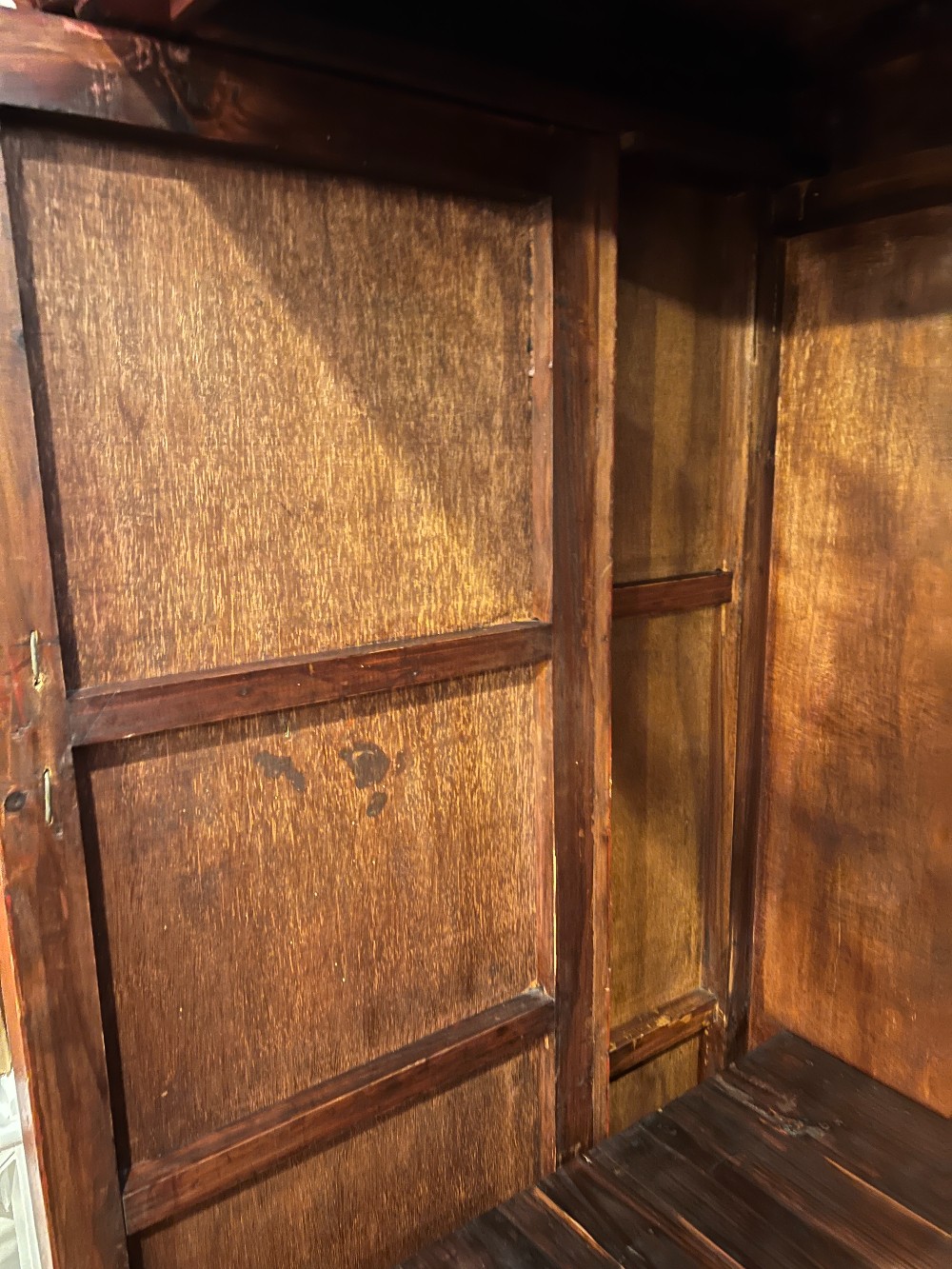 Asian Red Lacquered Wedding Cabinet