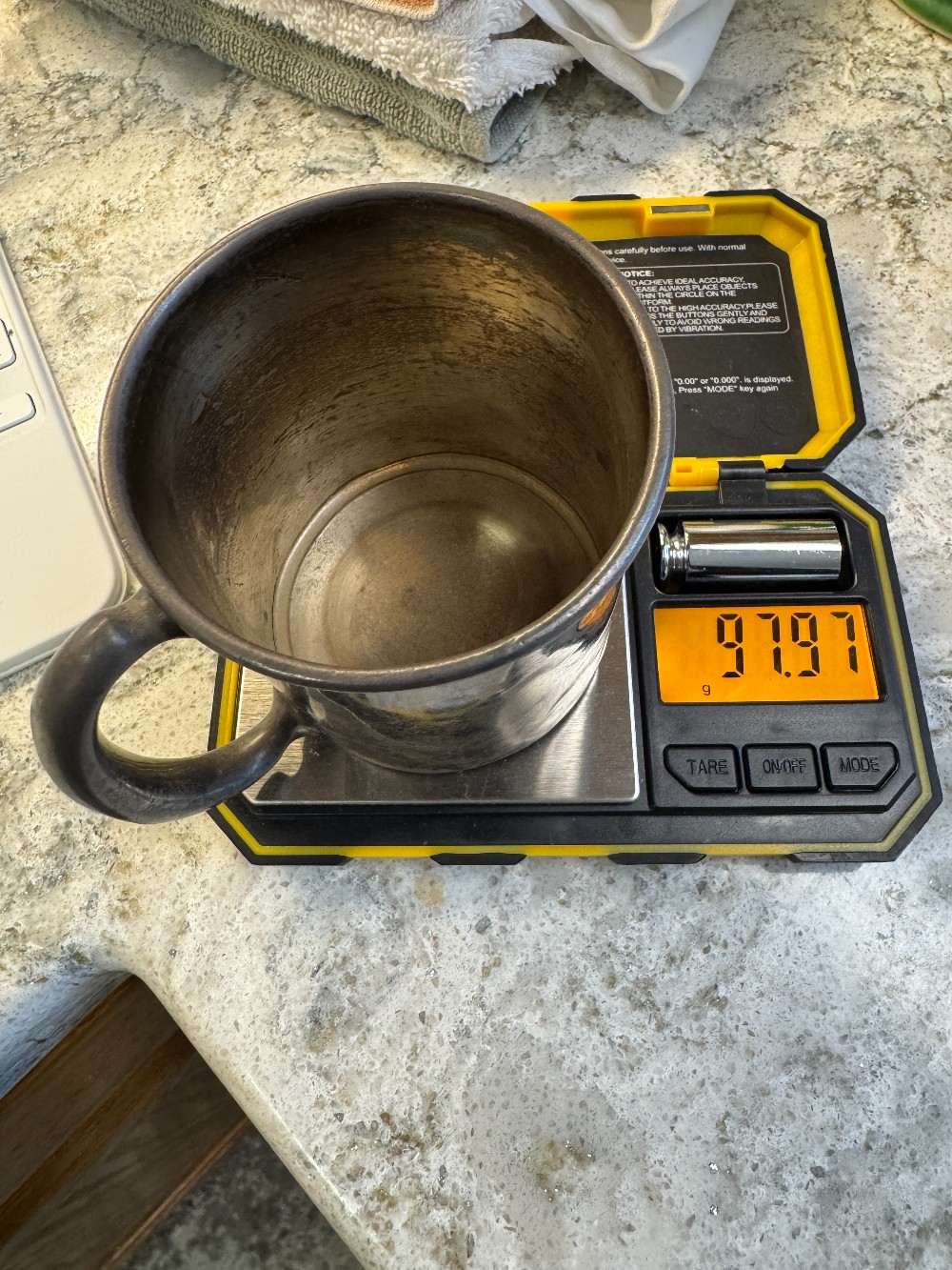 Sterling Cup with Engraved Personalization 97.97 grams