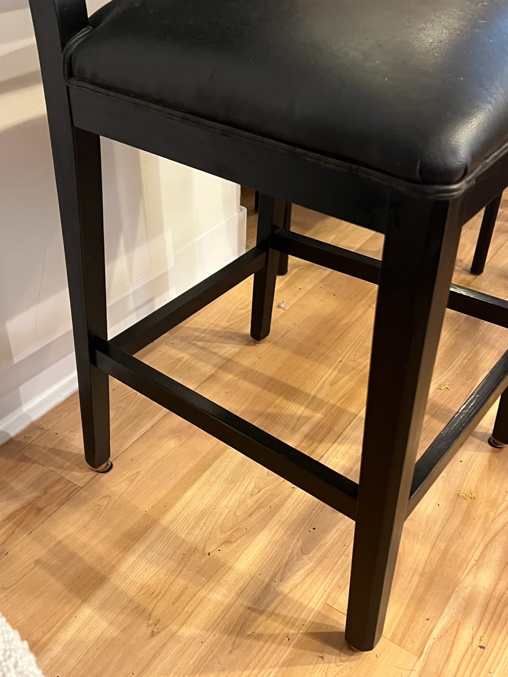 Black Upholstered Bar Stool