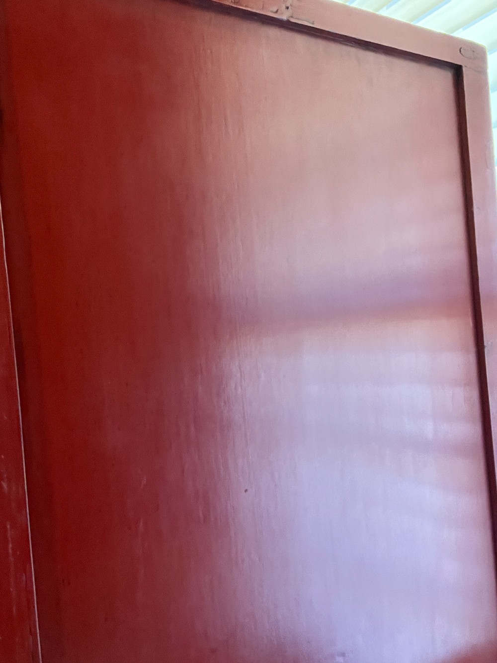 Asian Red Lacquered Wedding Cabinet