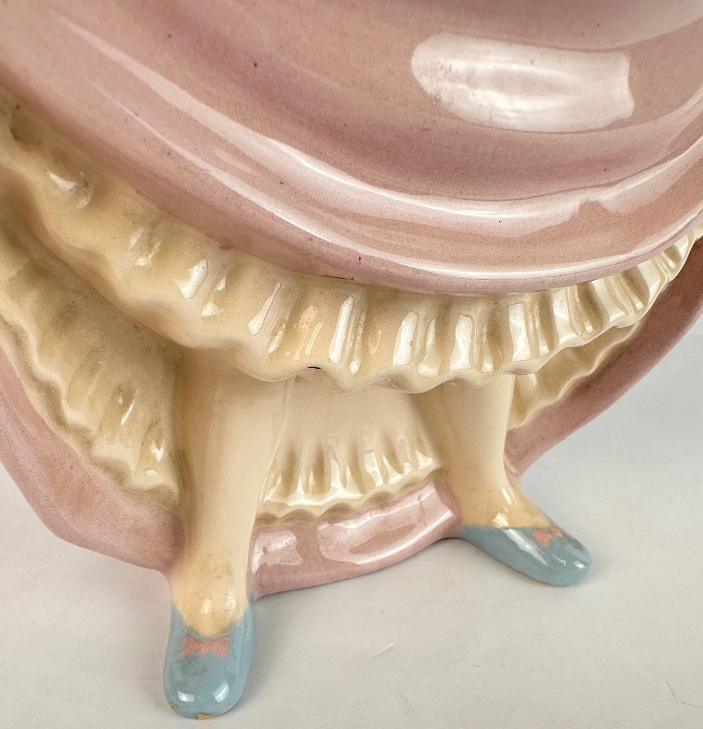 Vintage Hedi Schoop Dancer Planter, California Pottery, Pastel Folk Costume