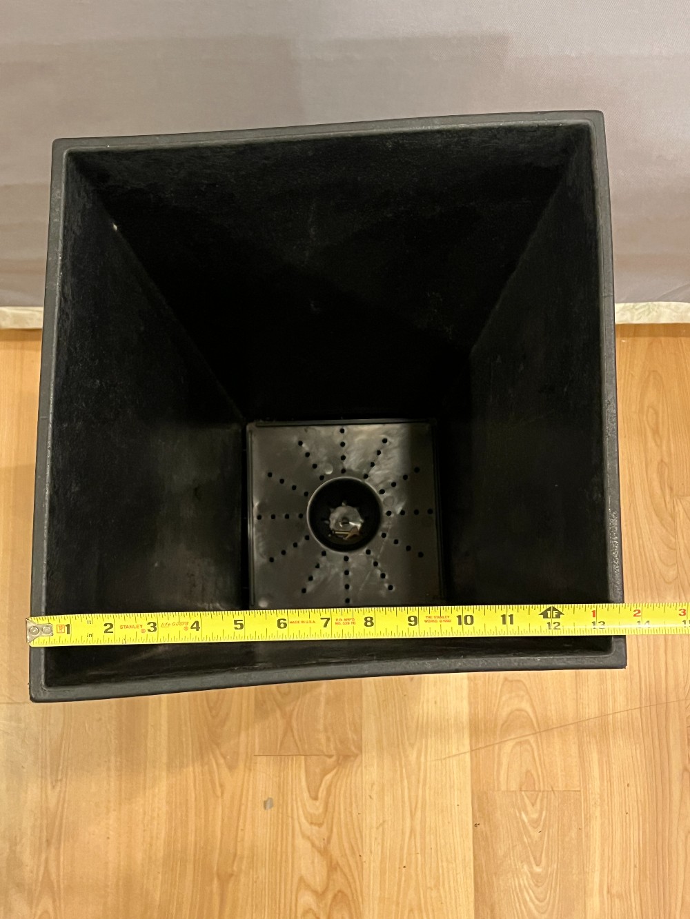 Black Square Tapered Planter