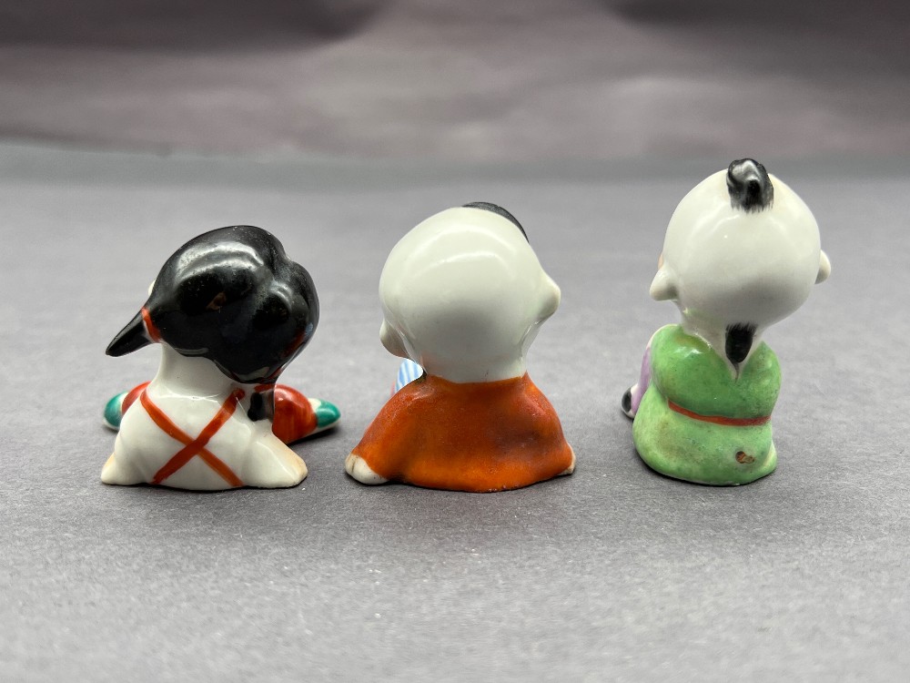 Vintage 1950s Porcelain Figurines, Hand-Painted Children - Set of 3