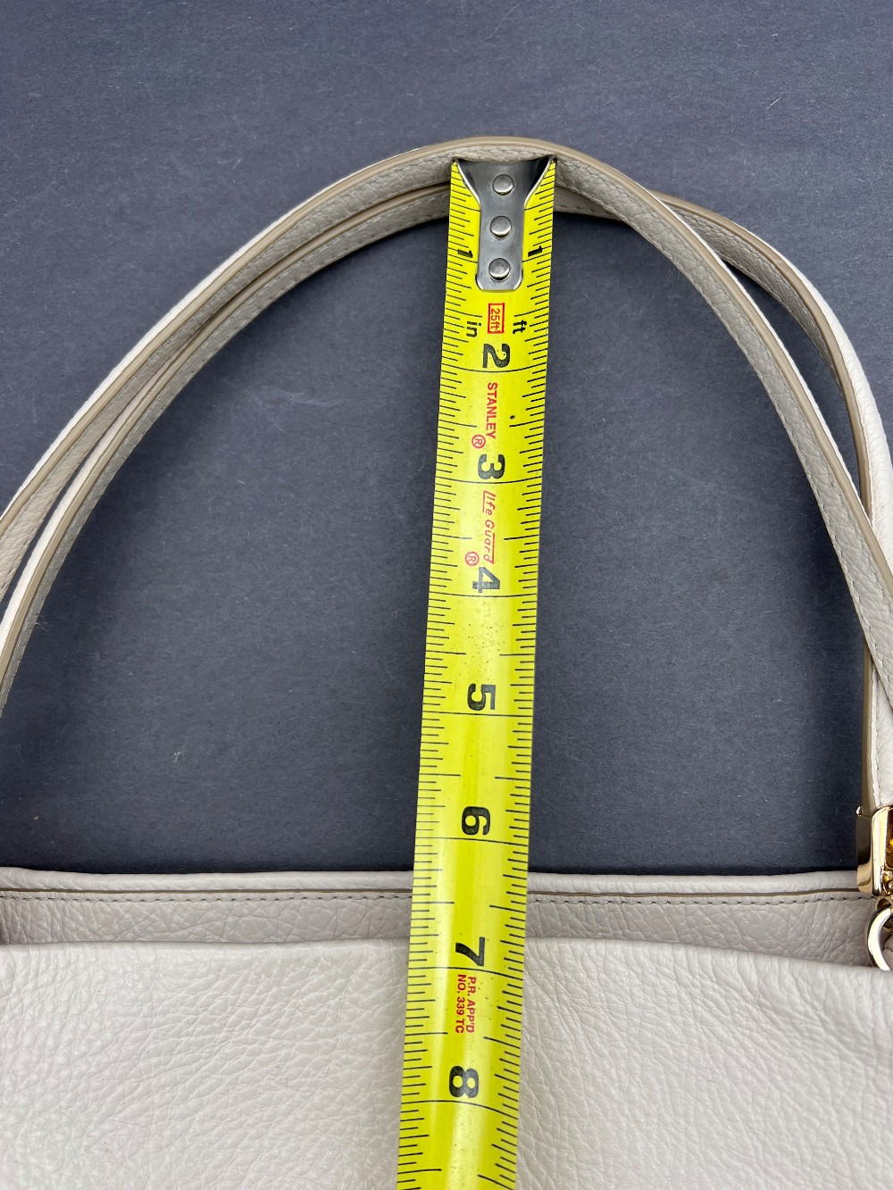 Coach Off-White Pebbled Leather Purse