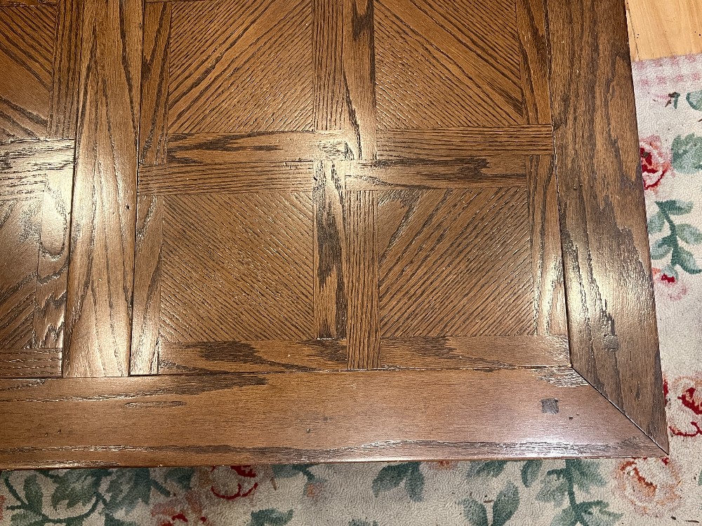 Wooden Parquet Top Coffee Table