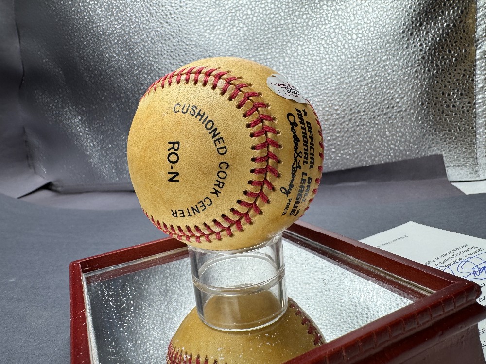 Carl Hubbell Autographed Baseball w/ JSA Letter of Authenticity