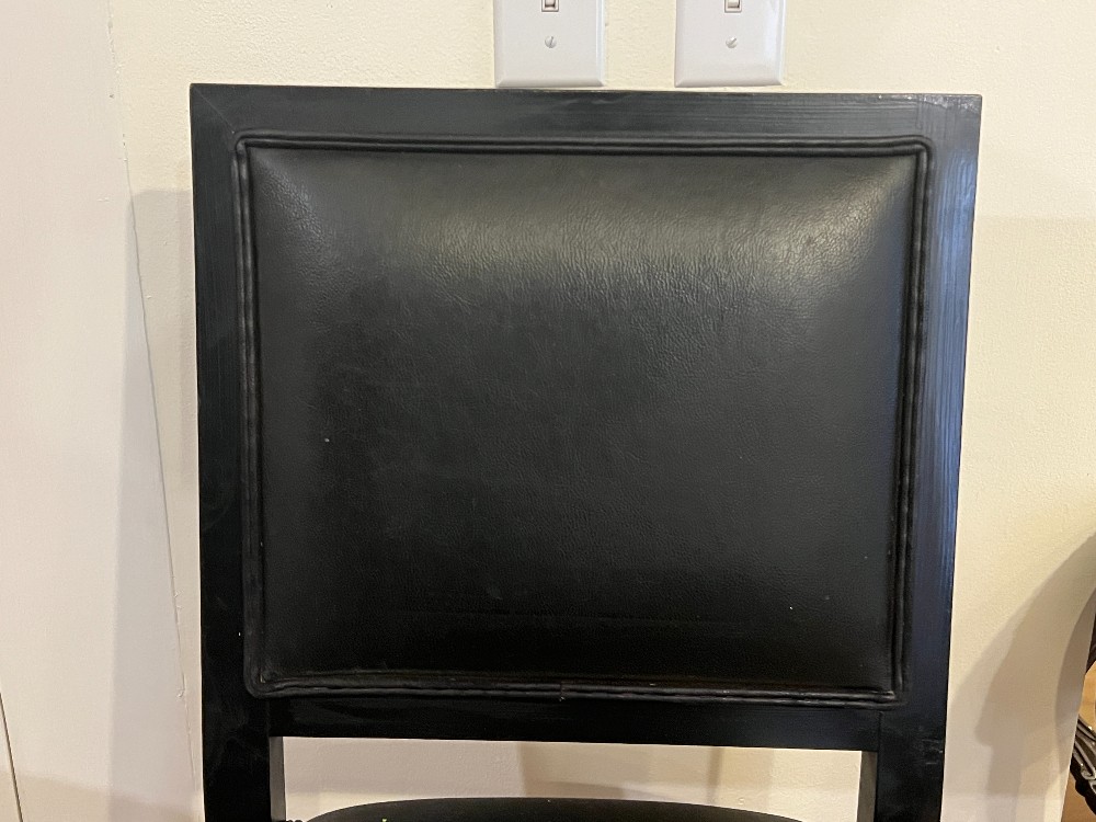 Black Upholstered Bar Stool