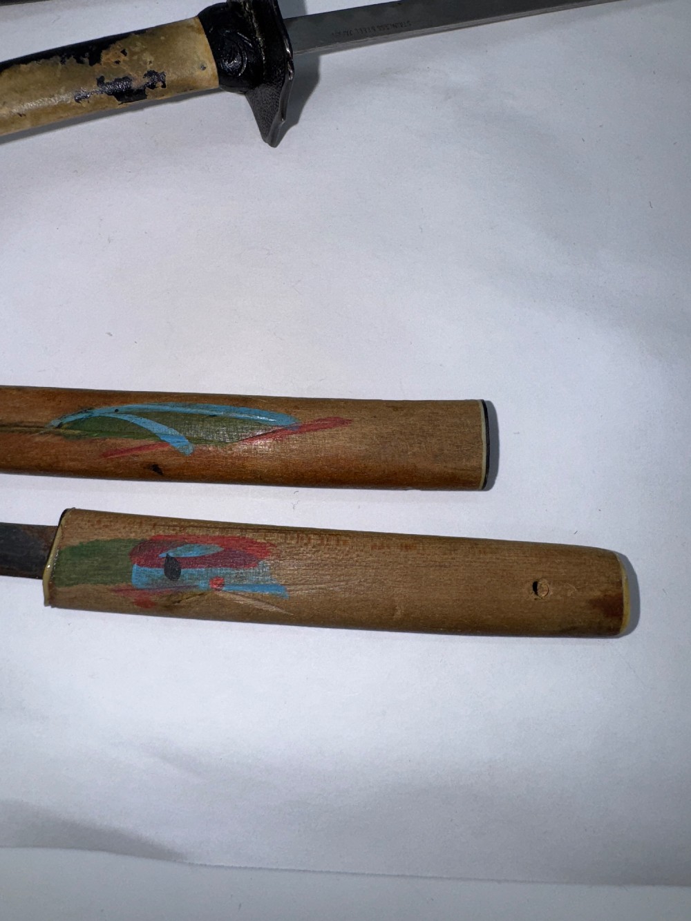 Lot of Two Japanese Sword Letter Openers - Stainless Steel Japan