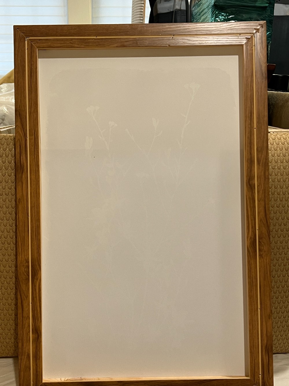 Framed Floral Silhouette and Geometric Artworks