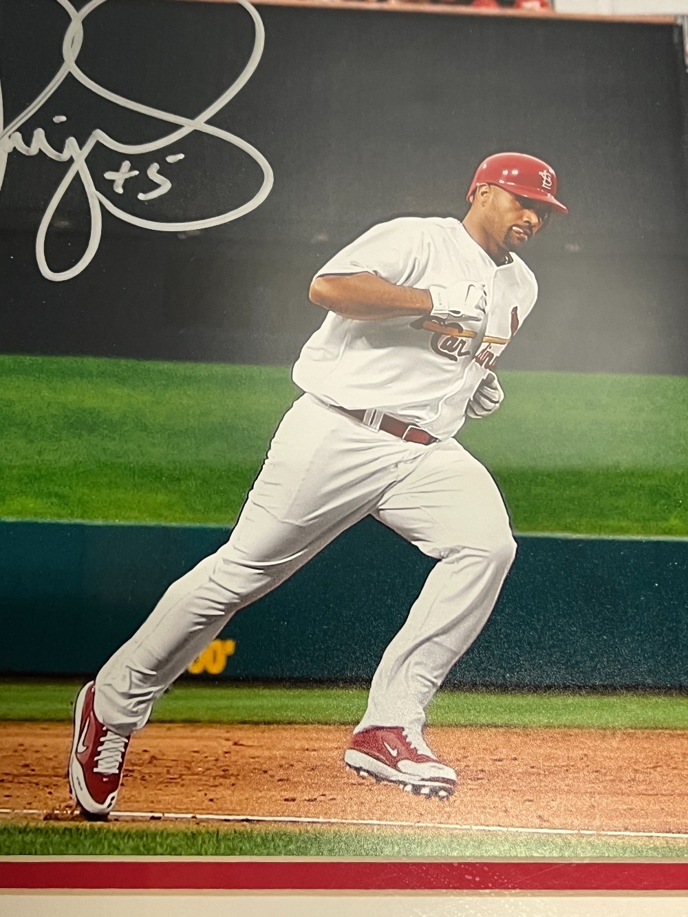 Albert Pujols 16x20 Signed Photograph, Frame: 22 ⅜” x 26 ⅜” H, Steiner, Upper Deck