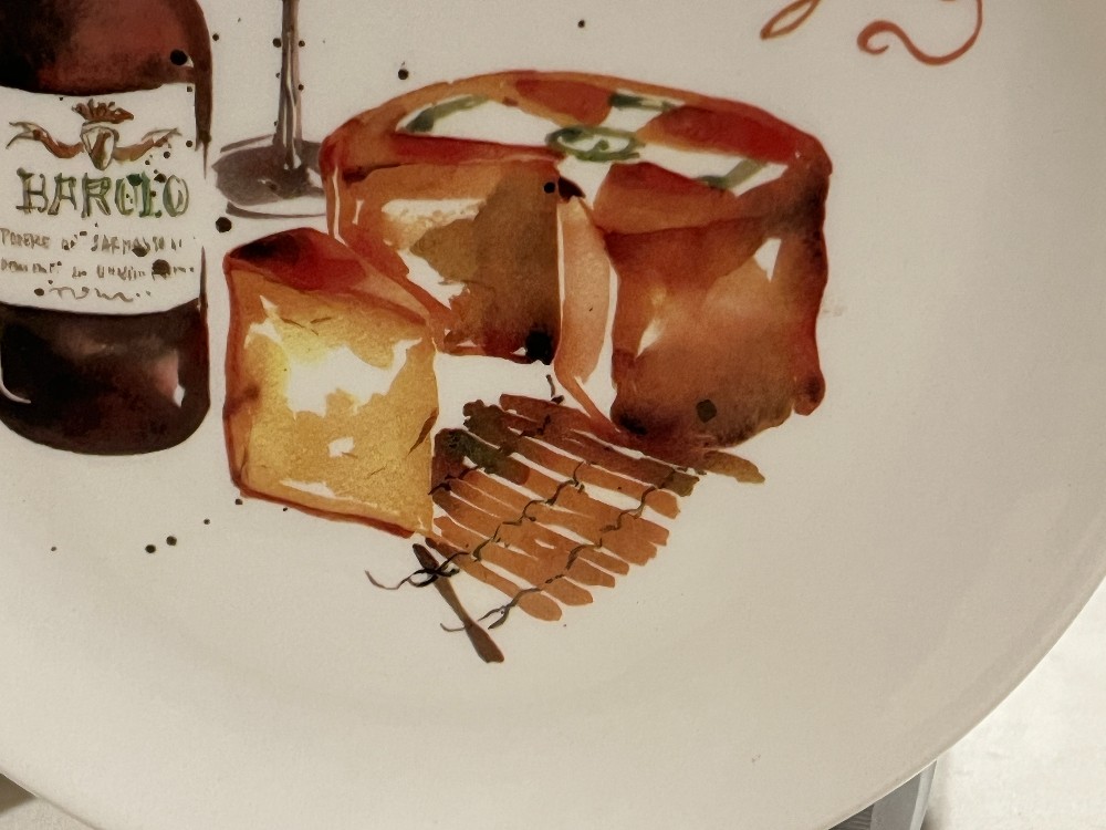 Lot of Effetti Wine and Cheese Plates
