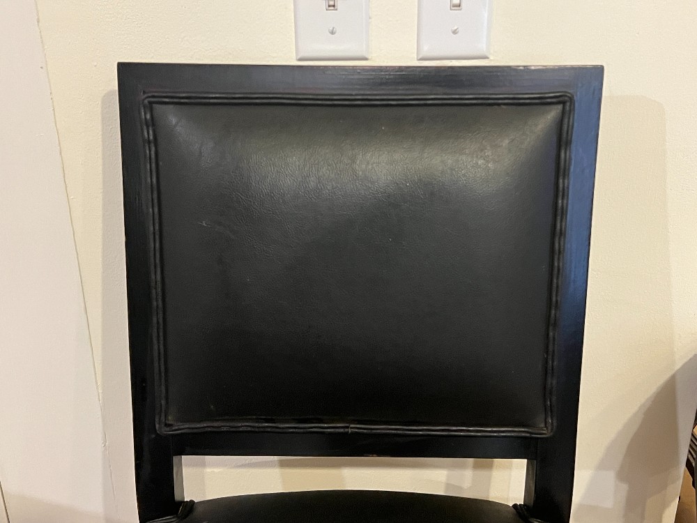 Black Upholstered Bar Stool
