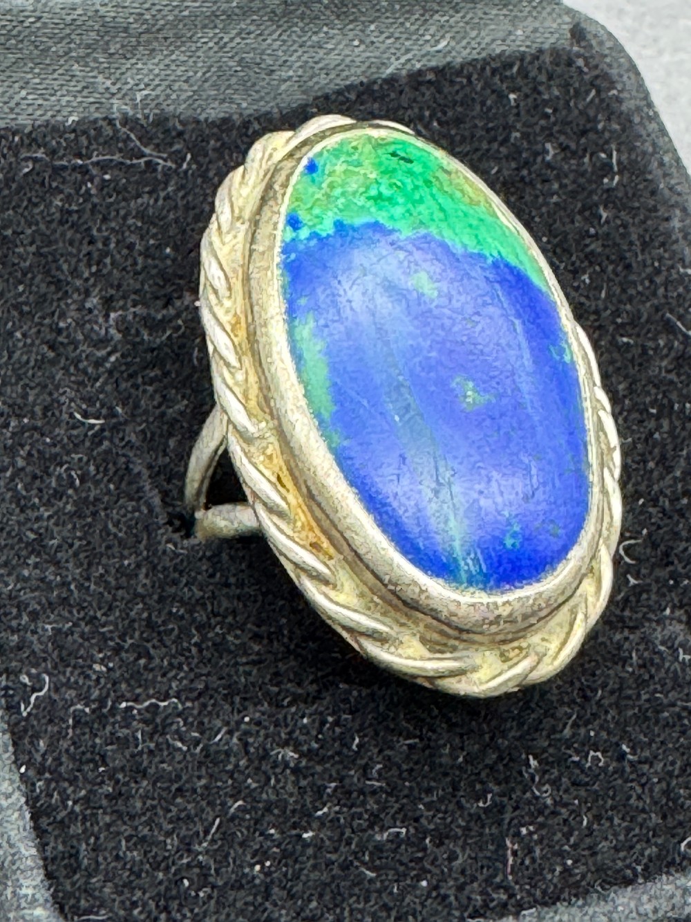 Azurite Malachite Sterling Ring