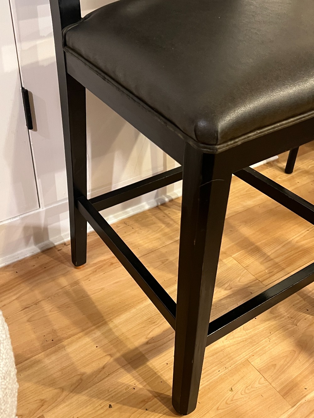 Black Upholstered Bar Stool