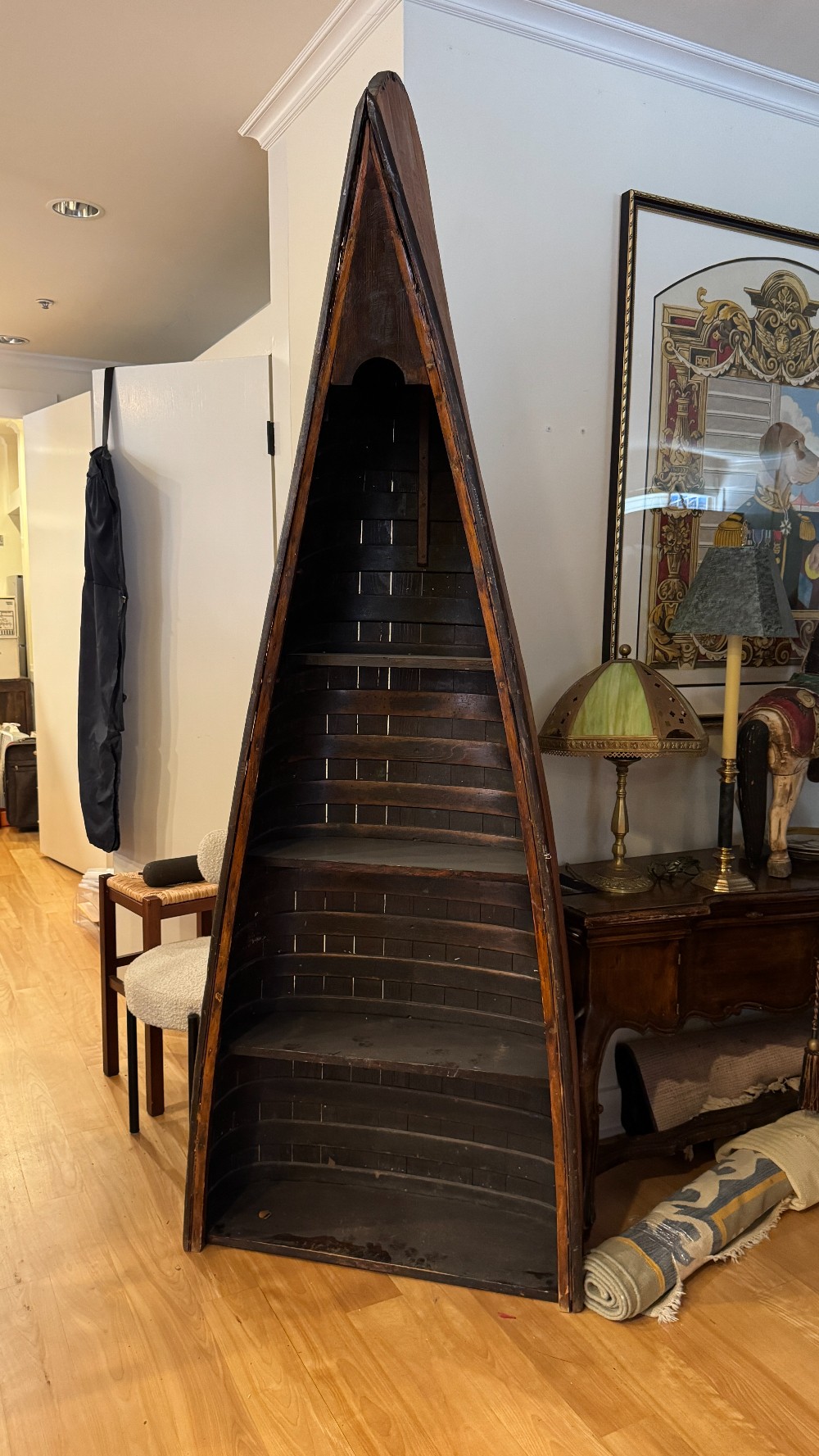 Wooden Canoe Bookshelf