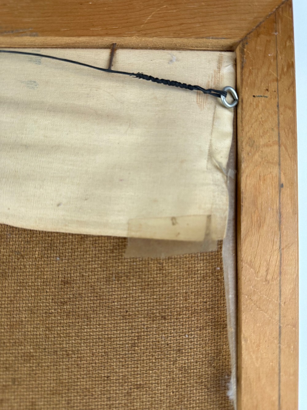 Vintage mid-century European street scene textile print on cotton fabric, circa early–mid 1950s