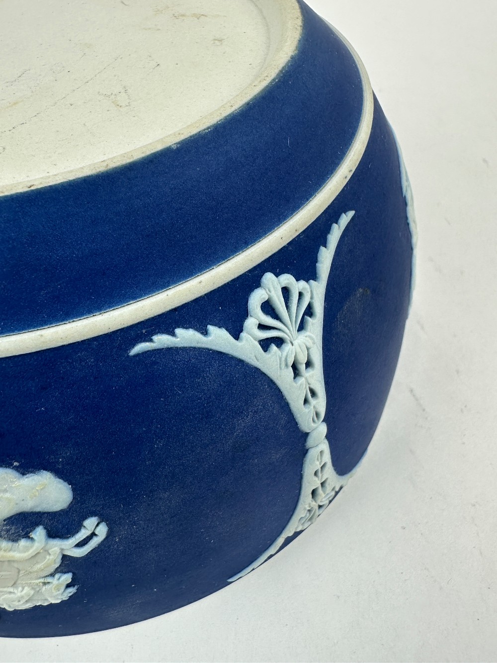 Antique Wedgwood Blue Jasperware Bowl