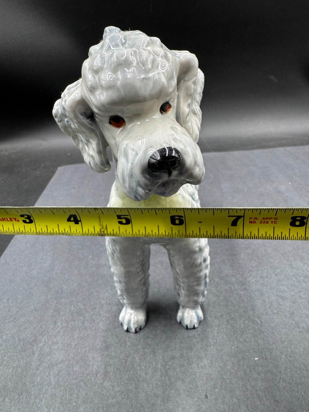 Goebel Grey Porcelain Poodle Figurine