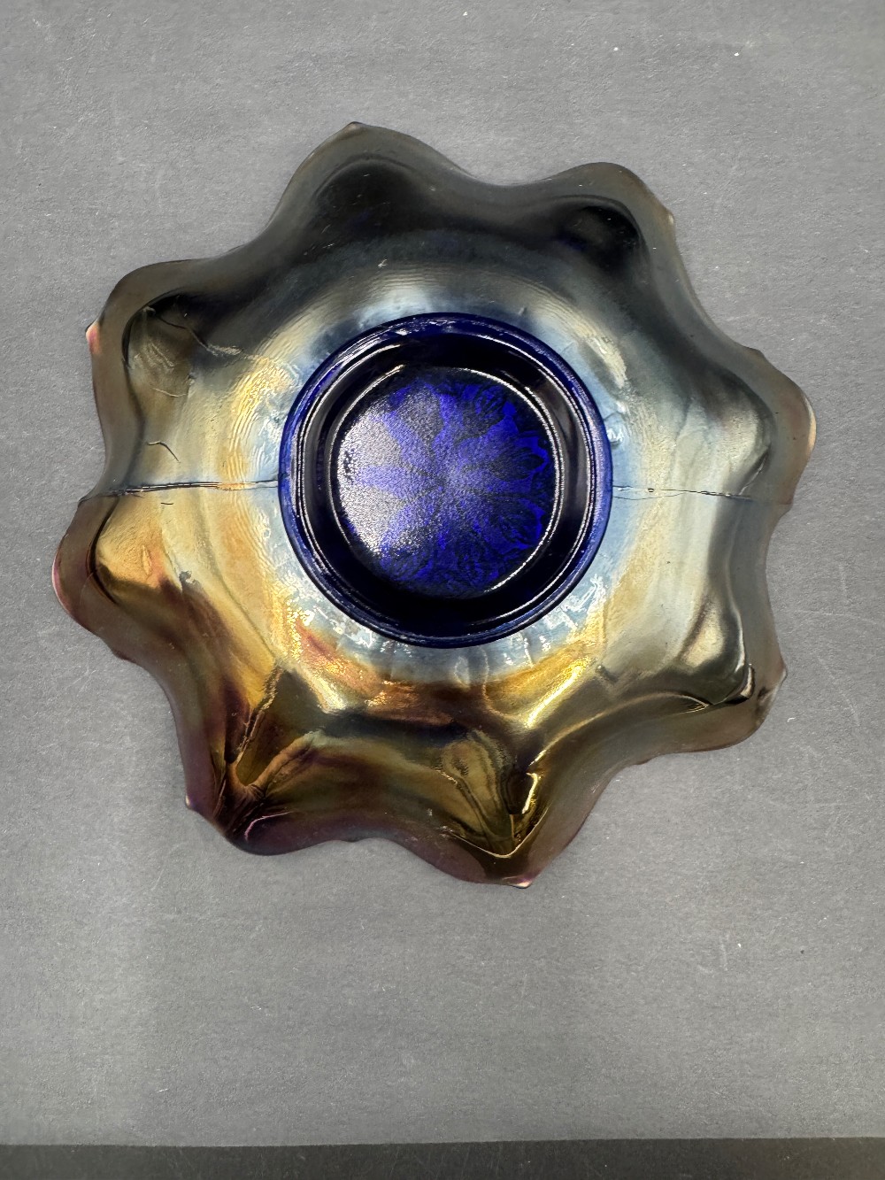 Fenton Carnival Glass Holly Bowl