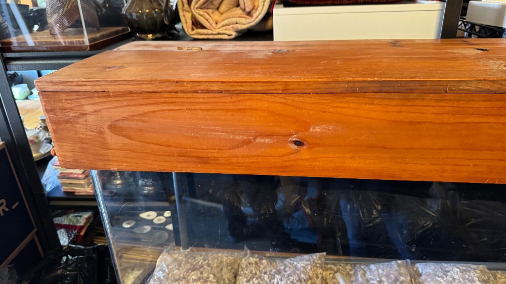 50 Gallon Aquarium with Wood Cabinet Stand and Supplies