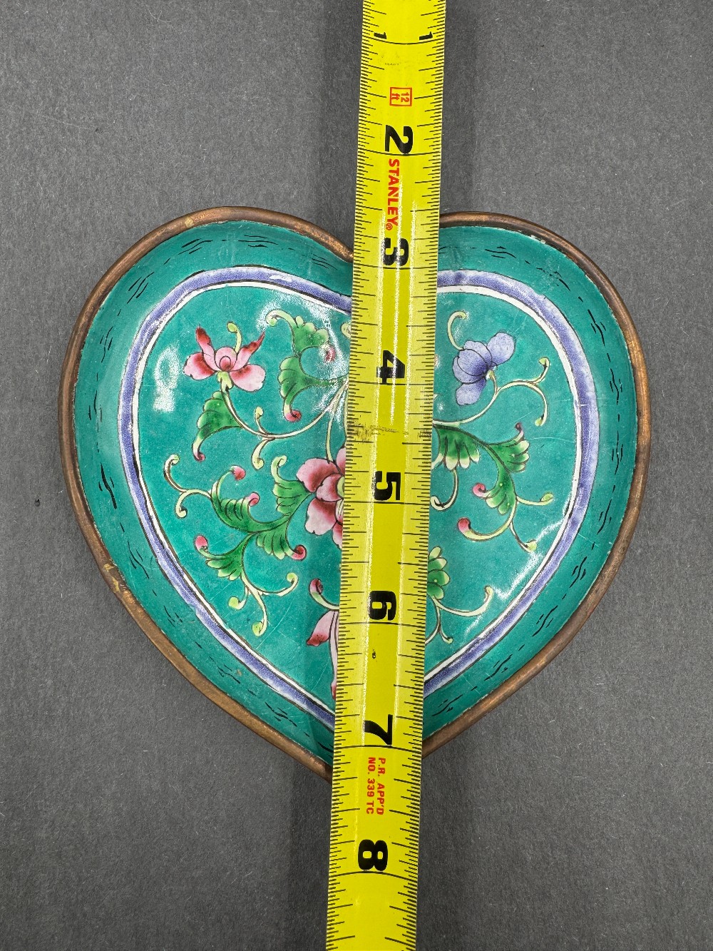Cloisonne Heart Shaped Trinket Dish