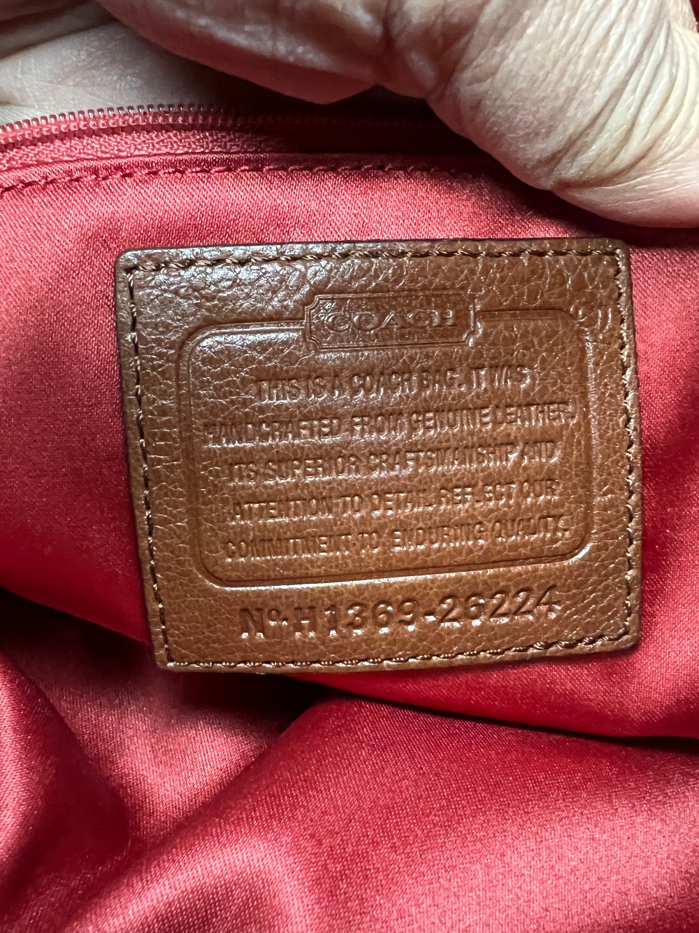 Coach Brown Pebbled Leather Purse