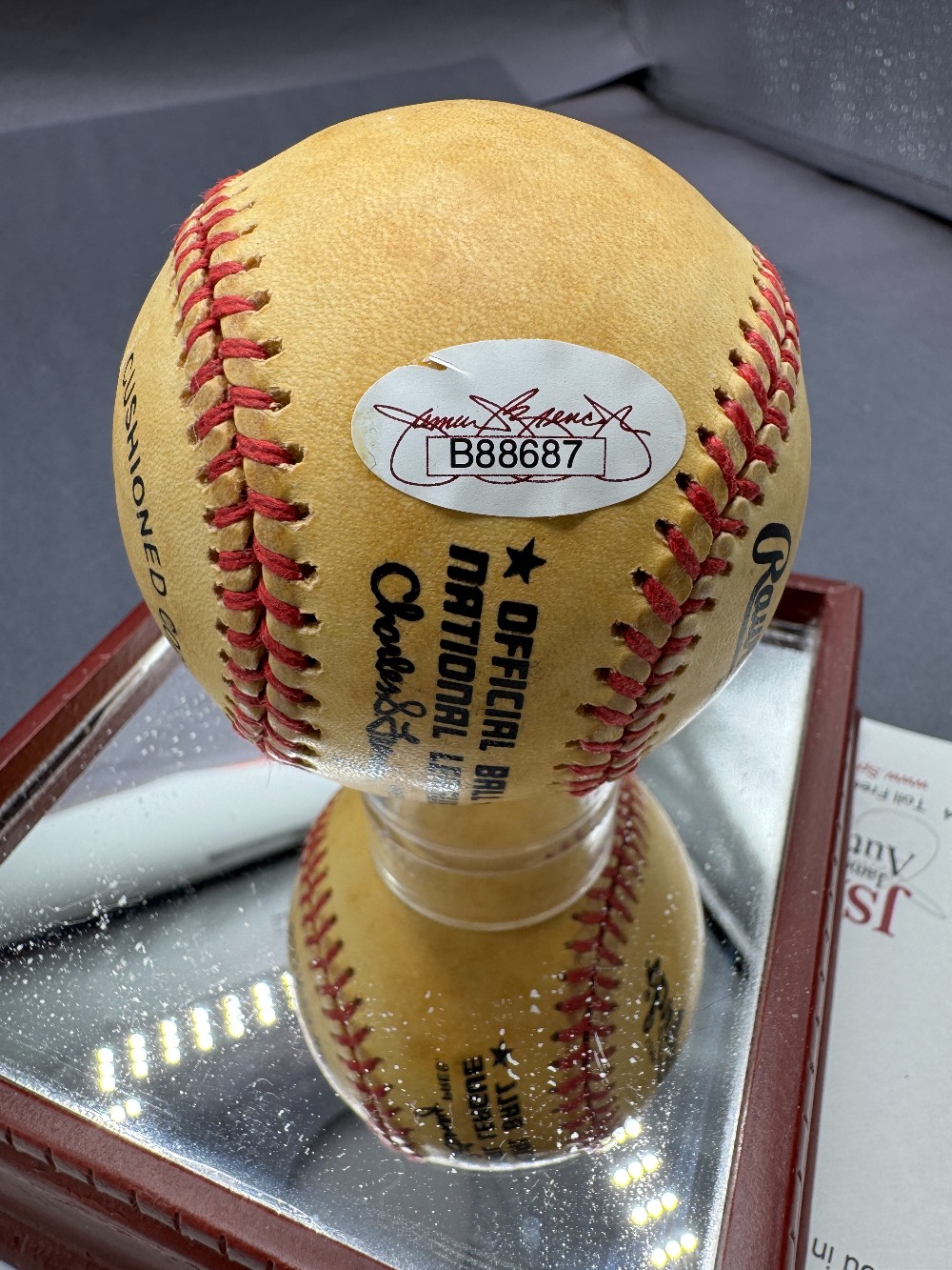 Carl Hubbell Autographed Baseball w/ JSA Letter of Authenticity