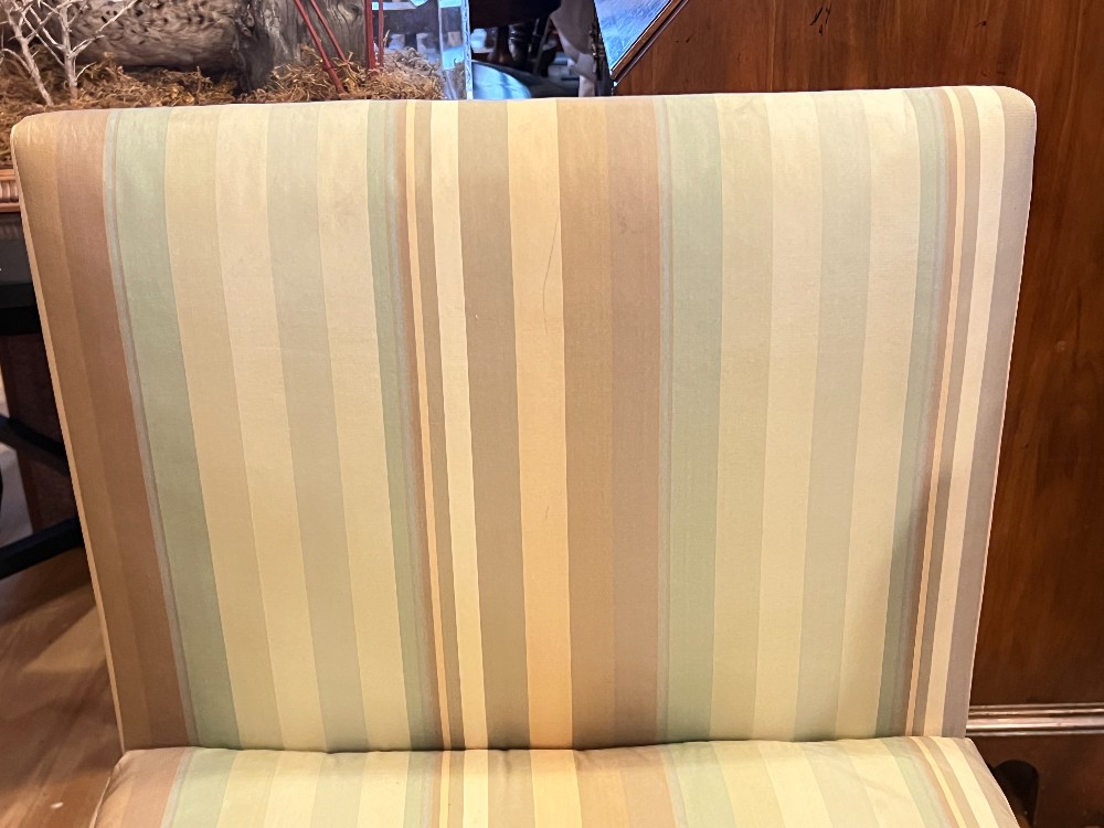 Striped Upholstered Chair