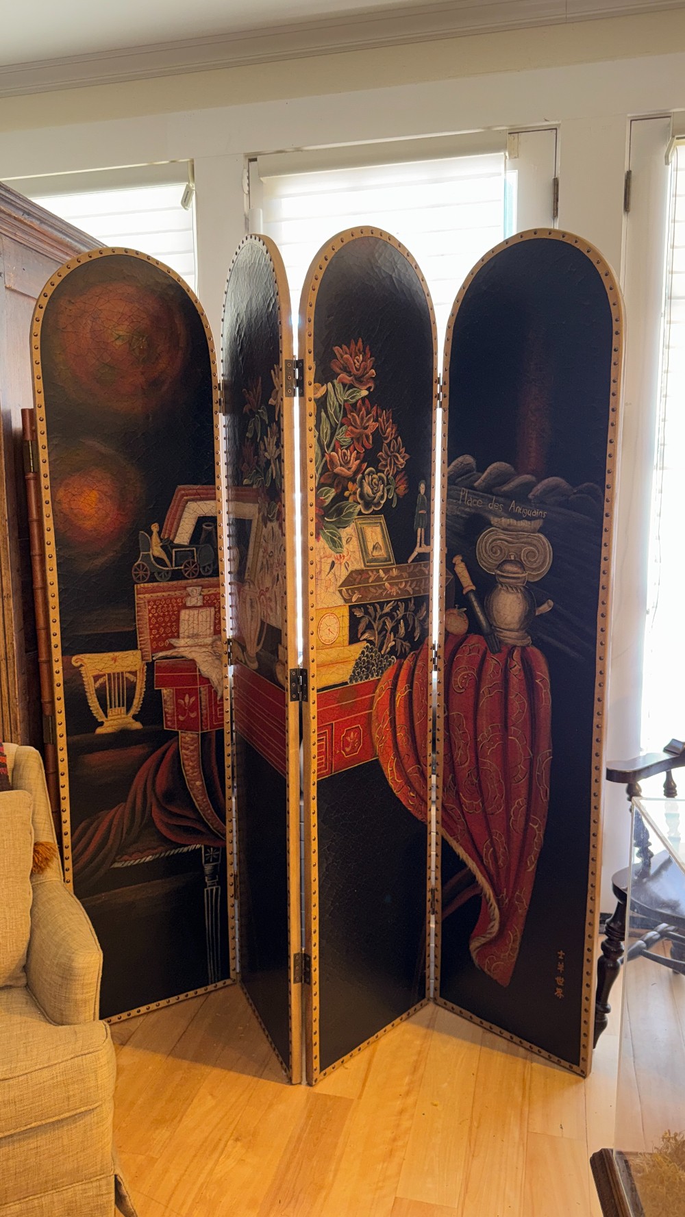 Four Panel Folding Screen/Divider