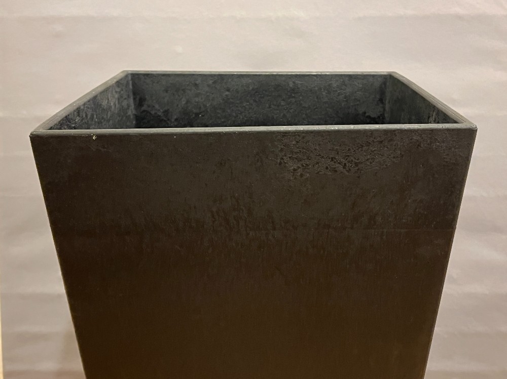 Black Square Tapered Planter