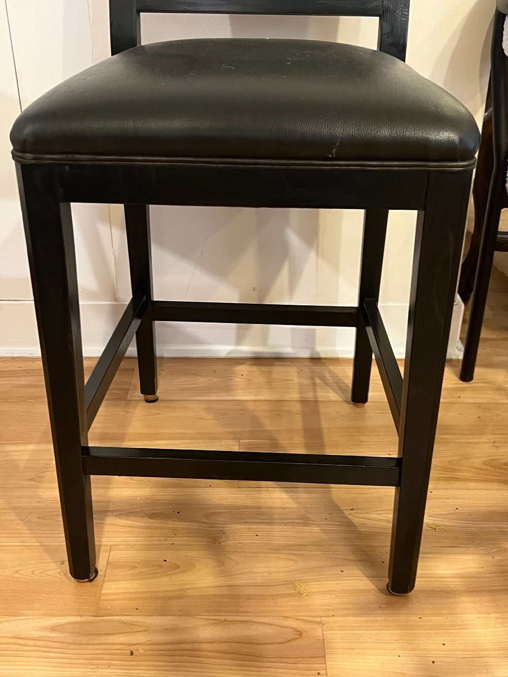 Black Upholstered Bar Stool