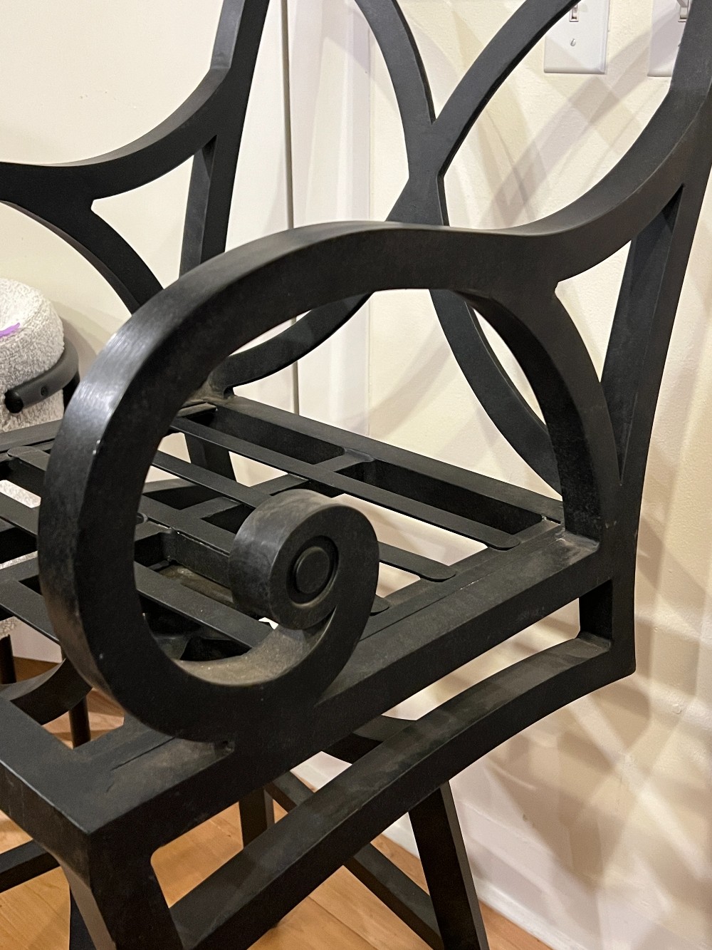 Black Swiveling Outdoor Bar Stool